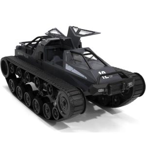 1:12 Scale 2.4GHz RC Tank Car Rechargeable 360 Degree Rotating Remote Control Drift Tank Vehicle Grey  |   RC Cars RC Cars Grey