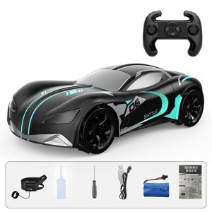 1:16 Remote Control Racing Car With Spray Music Light 360 Rotation RC Drift Stunt Car Model Toys Black  |   RC Cars RC Cars Car model black + 1:16