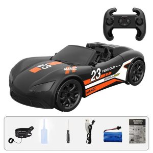 1:16 Remote Control Racing Car With Spray Music Light 360 Rotation RC Drift Stunt Car Model Toys Convertible Black  |   RC Cars RC Cars Convertible black + 1:16