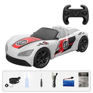 1:16 Remote Control Racing Car With Spray Music Light 360 Rotation RC Drift Stunt Car Model Toys Convertible White  |   RC Cars RC Cars Convertible white + 1:16