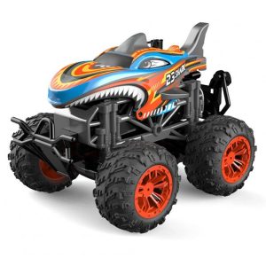 1:18 2.4g Remote Control Shark Head Monster-Car 360 Degree Rotating Dance Stunt Spray Car With Lights T-182 Orange  |   RC Cars RC Cars RC Cars