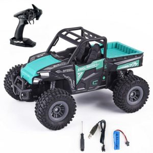 1:18 High-speed Off-road Truck With Lights Children 2.4g Remote Control Car Model Toys For Boys Birthday Gifts green 1:18  |   RC Cars RC Cars Green + 1:18