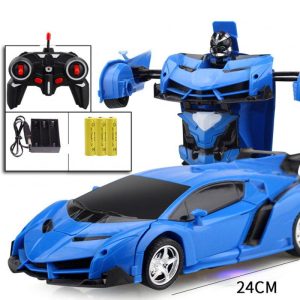 1:18 Remote Control Transforming Car Induction Transforming Robot Rc Car Children Racing Car Model Toys For Boys Charging Blue/Rambo 1:18  |   RC Cars RC Cars Charging Blue/Rambo + 1:18