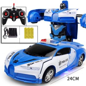 1:18 Remote Control Transforming Car Induction Transforming Robot Rc Car Children Racing Car Model Toys For Boys Charging Police Car/Bugatti 1:18  |   RC Cars RC Cars Charging Police Car/Bugatti + 1:18