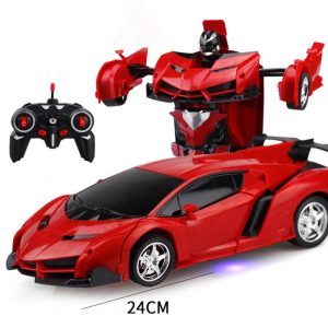 1:18 Remote Control Transforming Car Induction Transforming Robot Rc Car Children Racing Car Model Toys For Boys without battery red/rambo 1:18  |   RC Cars RC Cars RC Cars