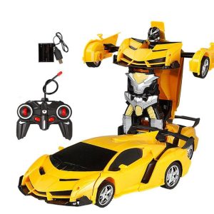 1:18 Remote Control Transforming Car One-button Deformation Robot Cars Toys For 3-11 Years Old Kids As Gifts Yellow (rechargeable version) 1:18  |   RC Cars RC Cars RC Cars