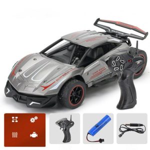 1:24 2.4g Remote Control Car Alloy High-speed Rc Sports Car Rechargeable Off-road Vehicle Children Toys For Gifts gray (33785) 1:24  |   RC Cars RC Cars Gray (33785) + 1:24