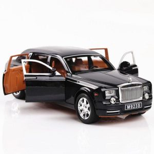 1:24 Alloy Car Model Simulation SUV with Light Sound Pull Back Trunk Doors Open black  |   RC Accessories RC Accessories Black