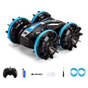 1:24 Jjrc Q113 2.4ghz Radio Control Vehicle Toys 4wd 360 Rotate RC Stunt Flip Car Water Land Drift Amphibious Car Blue  |   RC Cars RC Cars Blue + 1:24