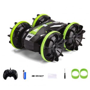 1:24 Jjrc Q113 2.4ghz Radio Control Vehicle Toys 4wd 360 Rotate RC Stunt Flip Car Water Land Drift Amphibious Car Green  |   RC Cars RC Cars Green + 1:24