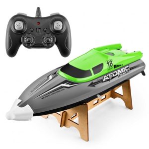 2.4g High Speed Remote Control Boat Water Circulation Cooling Capsize Reset Pulling Fishing Net Water Racing Speed Boat Green  |   RC Boats RC Boats Green