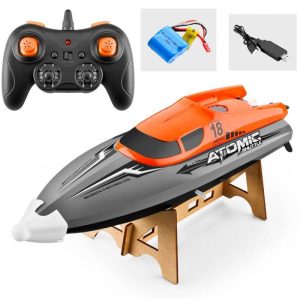 2.4g High Speed Remote Control Boat Water Circulation Cooling Capsize Reset Pulling Fishing Net Water Racing Speed Boat Orange  |   RC Boats RC Boats Orange