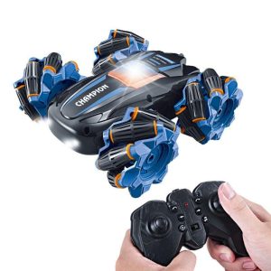 2.4g RC Car Double-sided Rolling Off-road Vehicle Wireless Stunt Drift Electric Car Toy Blue with light  |   RC Cars RC Cars Blue with light