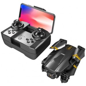 2.4g Rc Drone Rechargeable Mini Folding Quadcopter 4 Channels CS12 Hd 4k Dual Camera Remote Control Drone With Bag Black Dual Camera 1 Battery  |   RC Drones RC Drones Black Dual Camera 1 Battery