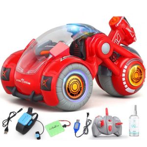 2.4G RC Stunt Car Dual Remote Control Gesture Sensing Spray Drift Car Model Toy for Kids red  |   RC Cars RC Cars RC Cars