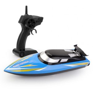 2.4g Remote Control Boat Children Long Battery Life High-speed Speedboat with Light Blue  |   RC Boats RC Boats Blue