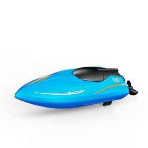 2.4g Remote Control Boat High-Speed Double-Sided Driving Stunt RC Boat with Light Summer Water Speedboat Toy Blue  |   RC Boats RC Boats Blue