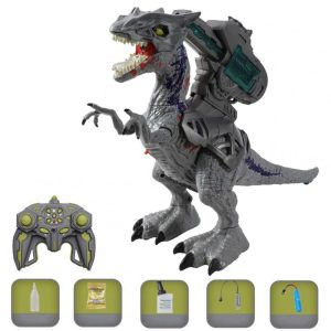 2.4G Remote Control Dinosaur Toys with Spray Light Water Bomb Simulation RC Dinosaur Robot Toy Grey  |   RC Cars RC Cars Grey