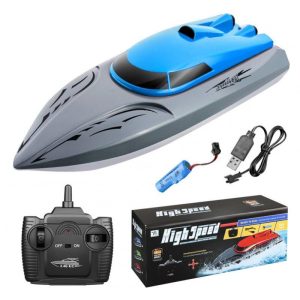 2.4g Remote Control High-speed Boat Rechargeable Long Battery Life Speedboat Children Racing Rc Boat Summer Water Toys Blue 1 battery  |   RC Boats RC Boats Blue + 1 battery