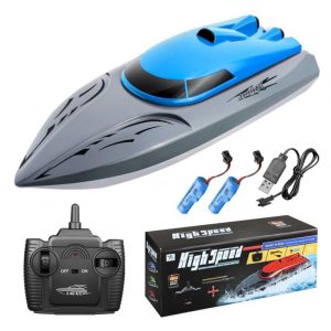 2.4g Remote Control High-speed Boat Rechargeable Long Battery Life Speedboat Children Racing Rc Boat Summer Water Toys Blue 2 batteries  |   RC Boats RC Boats Blue + 2 batteries