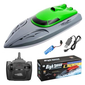 2.4g Remote Control High-speed Boat Rechargeable Long Battery Life Speedboat Children Racing Rc Boat Summer Water Toys Green 1 battery  |   RC Boats RC Boats Green + 1 battery