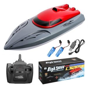 2.4g Remote Control High-speed Boat Rechargeable Long Battery Life Speedboat Children Racing Rc Boat Summer Water Toys Red 2 batteries  |   RC Boats RC Boats RC Boats