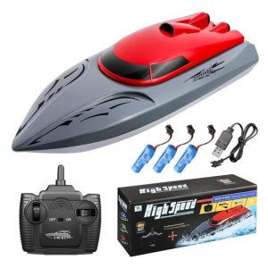 2.4g Remote Control High-speed Boat Rechargeable Long Battery Life Speedboat Children Racing Rc Boat Summer Water Toys Red 3 batteries  |   RC Boats RC Boats RC Boats