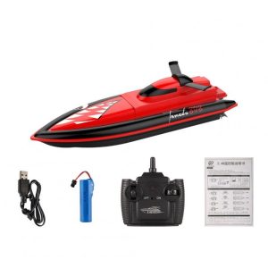 2.4g Remote Control Shark Boat High Speed Yacht Children Racing Boat Water Toys For Boys Birthday Gifts Red 2 batteries  |   RC Boats RC Boats RC Boats