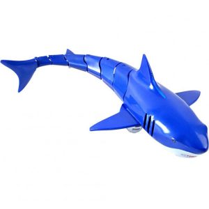 2.4g Remote Control Shark Boat with Led Light Long Endurance Summer Water Toys Blue  |   RC Boats RC Boats Blue