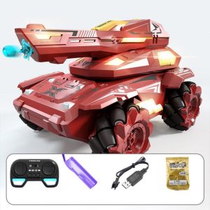 2.4G Remote Control Stunt Tank One Click Demonstration Electric Vehicle Model With Colorful Light For Boys Girls Birthday Gifts red  |   RC Cars RC Cars RC Cars