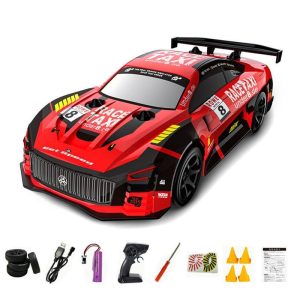 2.4GHz Mini Remote Control Car With Colorful Ligth 4WD Rc Drift Racing Car Model Toys Birthday Christmas New Year Gifts For Boys Girls Red  |   RC Cars RC Cars RC Cars