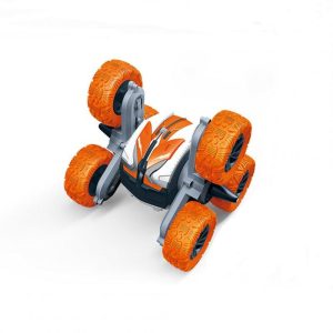 2.4ghz Remote Control Car Rechargeable Amphibious 4wd 6-Wheel Rotation Stunt RC Car Orange  |   RC Cars RC Cars Orange