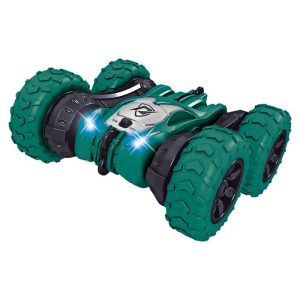 2 In-1 2.4G RC Car Double Sided Rolling Electric Tank Car Rechargeable Remote Control Stunt Vehicle Toys For Birthday Christmas Gifts dark green  |   RC Cars RC Cars Dark green