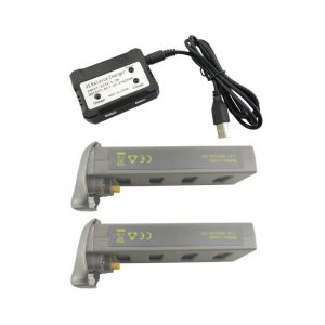 2PCS 7.4V 1800mah Lithium Battery with 2 in 1 Charger for MJX B2SE D80 Brushless Four-axis Aircraft Spare Parts Drone  2pcs  |   RC Accessories RC Accessories 2pcs