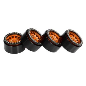 4Pcs 1.9 Inch RC Car Wheel Hub Rims for 1/10 RC Crawler Axial SCX10 SCX10 II 90046 TRX4 D90 Black orange  |   RC Accessories RC Accessories Black orange