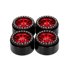 4Pcs 1.9 Inch RC Car Wheel Hub Rims for 1/10 RC Crawler Axial SCX10 SCX10 II 90046 TRX4 D90 Black red  |   RC Accessories RC Accessories Black red