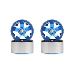 4Pcs Aluminum Alloy 202  Wheels Rims for 1/10 RC Crawler Axial SCX10 SCX10 II 90046 Traxxas TRX4 D90 blue  |   RC Cars RC Cars Blue