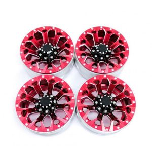 4Pcs/set 1.9in Alloy Wheel Rim Beadlock Simulation RC Car Part for 1:10 D90 4WD SCX10 TRX4 red  |   RC Accessories RC Accessories RC Accessories