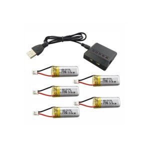 5PCS 3.7V 180mah Lithium Battery with 5 in 1 Charger for A20 A20W Remote Control Helicopter Spare Parts as shown  |   RC Accessories RC Accessories As shown