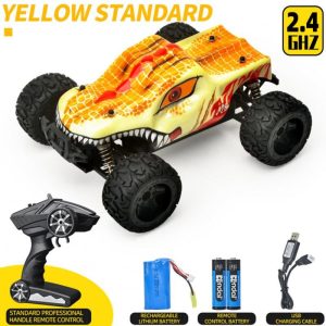 866-165 35 Km/h 1:16 High-speed Car Spring Stroke Adjustable Shock Absorber High-torque Steering Gear 390 Motor (with Brush) Remote  Control  Car Yellow  |   RC Cars RC Cars RC Cars