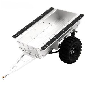 Aluminum RC Hitch Mount Trailer for 1/10 RC Rock Cralwer Car Axial SCX10 Traxxas TRX4 TAMIYA CC01 D90 Cars Hopper silver  |   RC Accessories RC Accessories RC Accessories