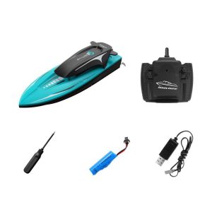 B5 Remote Control Speedboat with Lights 4 Channels Dual Motor 2.4 Ghz Remote Control Boat Blue  |   RC Boats RC Boats Blue