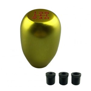 Car 5 Speed Gear Shift Knob Shifter Lever Stick with 3 Adapters Golden  |   RC Accessories RC Accessories Golden