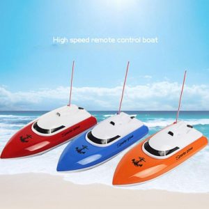 Children Remote Control Boat 4-channel High-speed Dual Motors Electric Speedboat (with Charging) For Boys Gifts orange  |   RC Helicopters RC Drones & Vehicles Orange