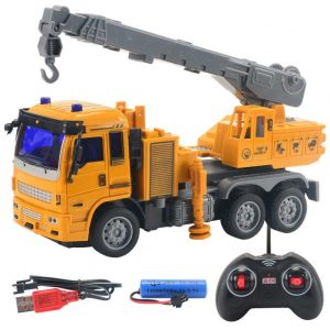 Children Wireless Remote Control Engineering Car Fire Truck Four-channel Electric Car Model Toy With Light crane 1:30  |   RC Cars RC Cars Crane + 1:30