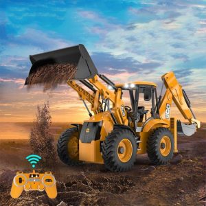 E589 1:20 Remote  Control  Excavator  Loader  Toys 2-way Forklift Excavator Electric Engineering Vehicle Model Holiday Gifts For Kids 1:20 RC backhoe loader  |   RC Cars RC Cars 1:20 RC backhoe loader