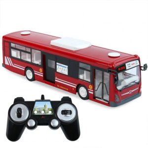 E635-001 2.4ghz Wireless Remote  Control  Bus  Toy Simulation Electric Vehicle Model Birthday Holiday Gifts For Boys Children Red [remote control version]  |   RC Cars RC Cars RC Cars