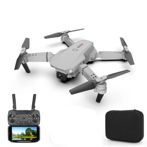 E88 pro drone 4k HD dual camera visual positioning 1080P WiFi fpv drone height preservation rc quadcopter Gray 4K 1 battery  |   RC Drones RC Drones Gray 4K 1 battery