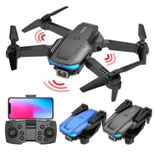 F185 Aerial Photography Drone With Three-sided Automatic Obstacle Avoidance Aircraft Hd 4k Pixel Dual-lens Remote Control Aircraft Blue Dual Lens 4K 2 Battery  |   RC Drones RC Drones Blue Dual Lens 4K 2 Battery