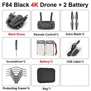 F84 Quadcopter Wireless RC Drone With 4K/5MP/0.3MP HD Camera WiFi FPV Helicopter Foldable Airplane For Children Gift Toy black_4K 2B  |   RC Drones RC Drones Black + 4K 2B